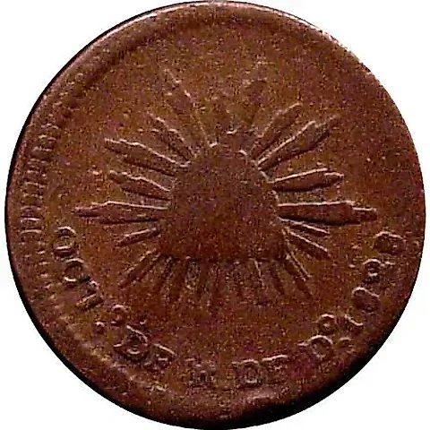 1/8 Real 1828, 'D' Mintmark on Reverse [Mexico] — 1