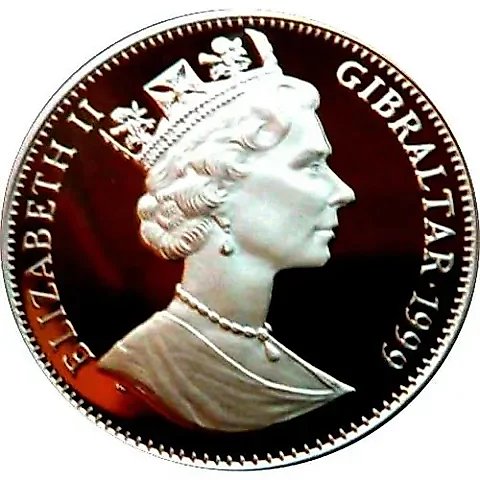 1 крона 1999, Жизнь Королевы-матери - Королевская свадьба 1923, Биметалл [Гибралтар] — 1