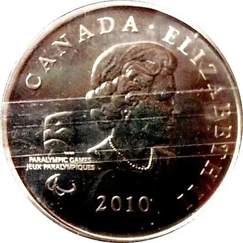 50 Cents 2010, X Winter Paralympic Games, Vancouver 2010 - Sumi, Sledge Hockey [Canada] — 1