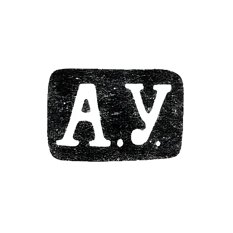 Master's Mark of Uzikov Alexander Sem. - Leningrad - initials "A.U." - 1880-1908