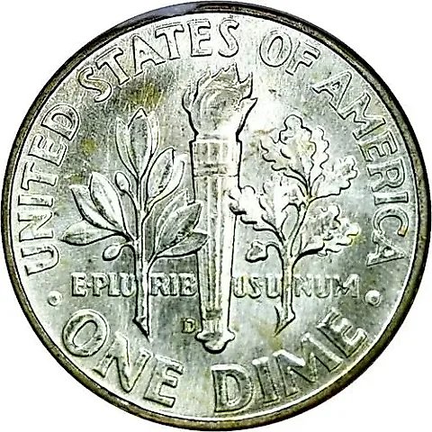 10 Cents 1964, D, Mint Mark "D" - Denver [USA] — 1