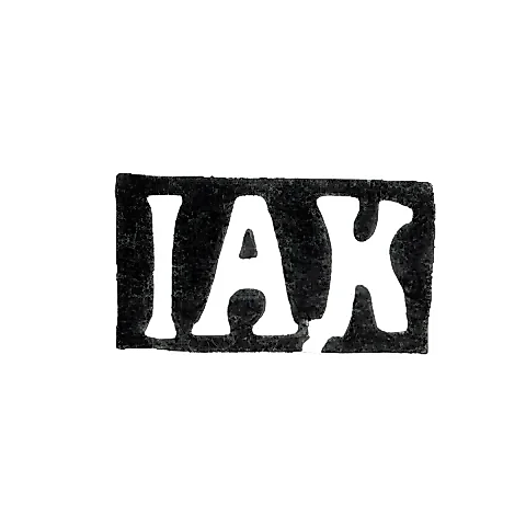 Клеймо мастера Кульмгрин Иоганн Андрей (Hulmgrin Johannes Andreas) - Вильно - инициалы "IAK" - 1773-1780 гг.