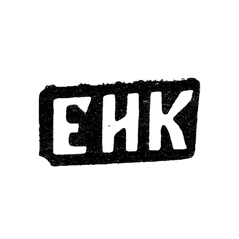 Клеймо мастера Колпаков Евгений Ильин - с. Красное - инициалы "ЕИК" - 1898 г.
