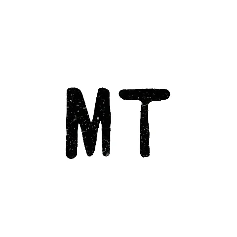 Maker's Mark of Mikhail Yakovlevich Tarasov - Moscow - initials "MT" - 1905-1914