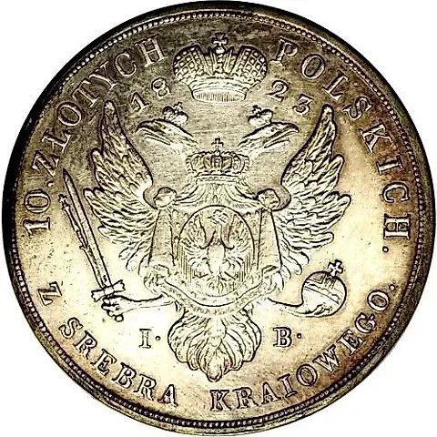 10 Zlotych 1823, IB — 1