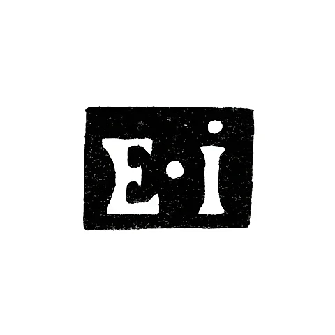 Клеймо мастера Ильин Евдоким - Москва - инициалы "E-I" - 1751-1757 гг.