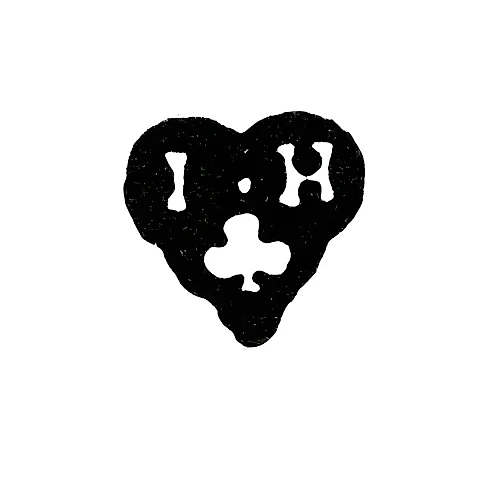 Master's Mark of Hildebrandt Johann Gottfried - Leningrad - initials "I-H" and a three-leaf clover