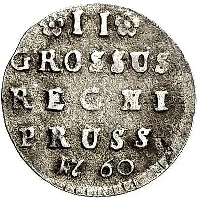 2 Grosz 1760, Sharp-Tailed Eagle — 1