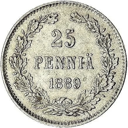 25 пенни 1889, L — 1