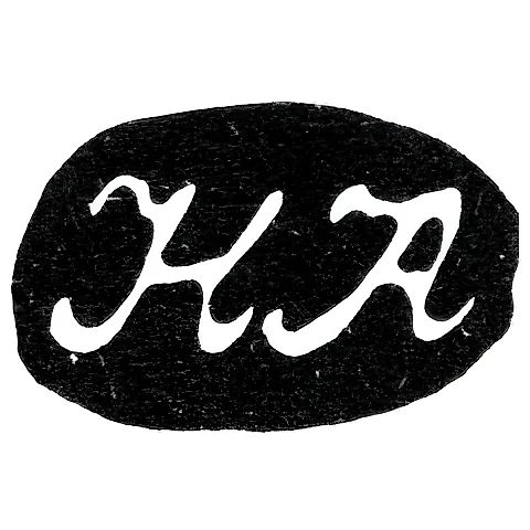 Maker's Mark of Alekseev Nikolai - Moscow - initials "NA" - 1843-1868