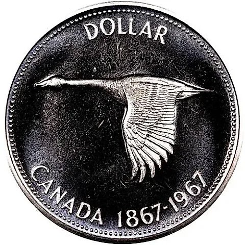 1967 1 Dollar, 100 Years of Canadian Confederation [Canada] — 1