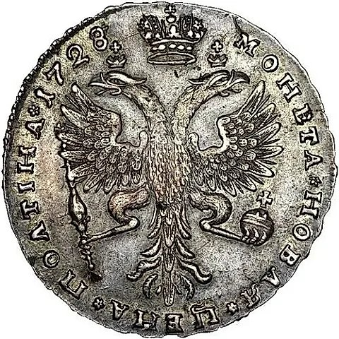 полтина 1728, "I САМОД... ВСЕРОСIСКИ" — 1