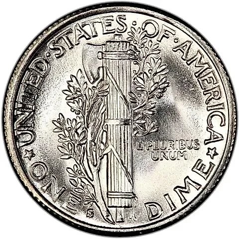 10 Cents 1941, S, Mint Mark "S" - San Francisco [USA] — 1
