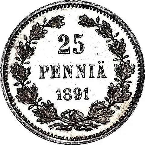 25 пенни 1891, L — 1