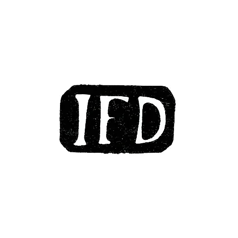 Клеймо мастера Дорш Иоганн Фридрих - Рига - инициалы "IFD"