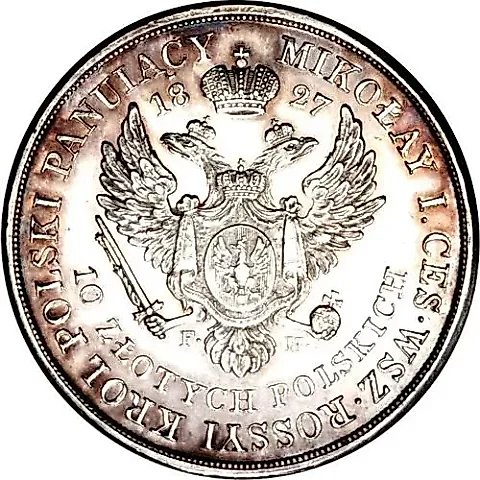10 злотых 1827, FH — 1
