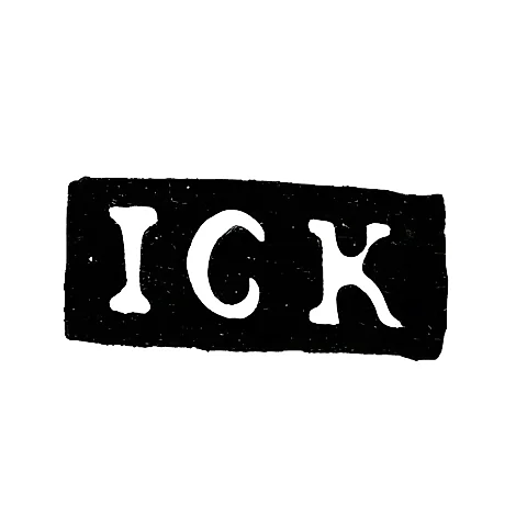 Клеймо мастера Кучкин Илья Григорьев - Москва - инициалы "IGK" - 1743-1755 гг.