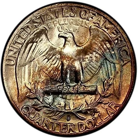25 Cents 1961, D, Mint Mark "D" - Denver [USA] — 1