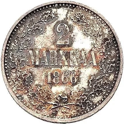 2 марки 1866, S — 1
