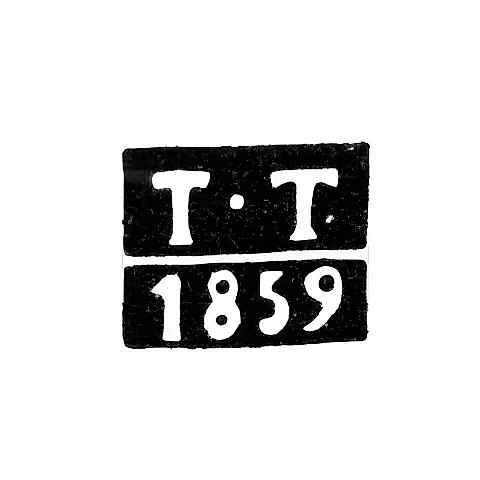 Клеймо пробирного мастера Вильно - Трипецкий Тимофей - инициалы "Т-Т" - 1859-1879 гг.