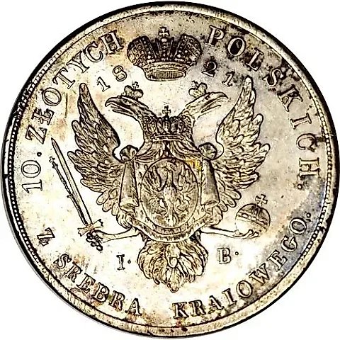 10 злотых 1821, IB — 1