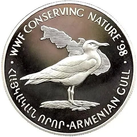 100 Drams 1998, Armenian Gull [Armenia] Proof — 1