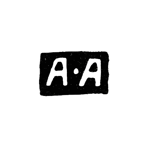 Master's Mark of Abakumov Abram - Novgorod - initials "A-A" - 1818-1851