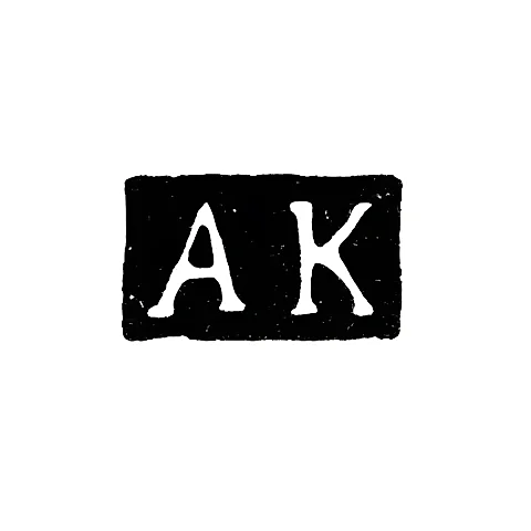 Master's Mark of Kostinsky Andrey - Moscow - initials "AK" - 1739-1776