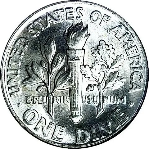 10 Cents 1961, No Mint Mark [USA] — 1