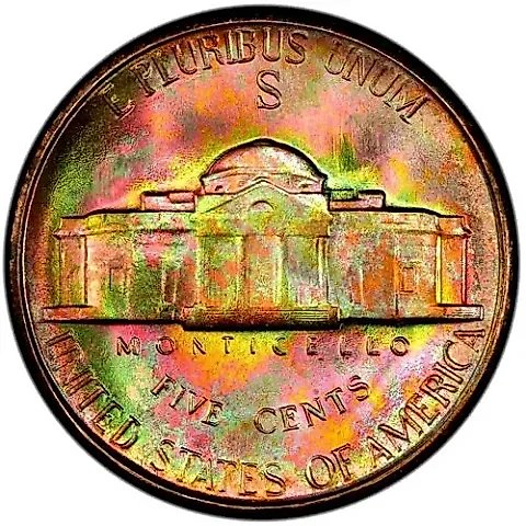 5 Cents 1945, S, Thomas Jefferson [USA] — 1