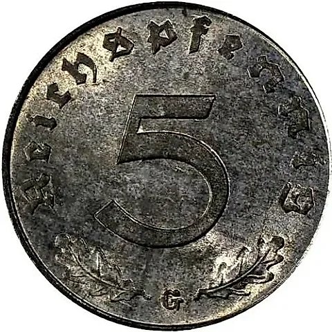 5 Reichspfennigs 1940 [Germany / Third Reich] — 1