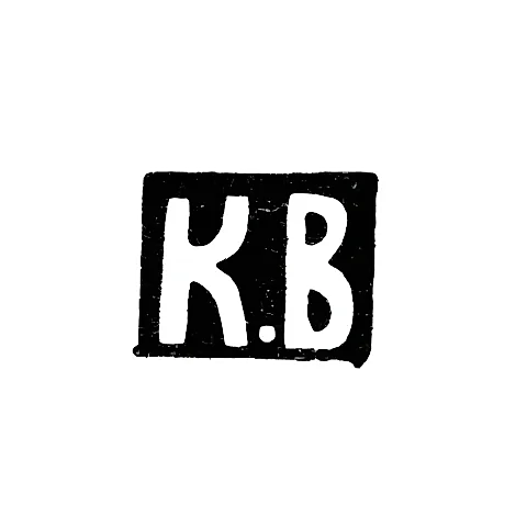 Master's Mark of Volkov Karp Nikit. - Moscow - initials "K.V" - 1908-1912