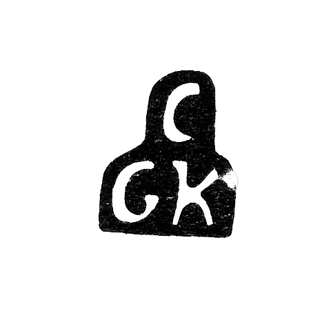 Клеймо мастера Крецнер Карл Густав - Рига - инициалы "CGK" - 1717-1741 гг.