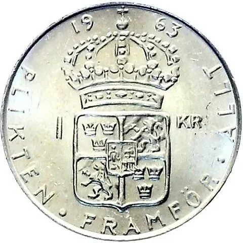 1 Krona 1963, U [Sweden] — 1