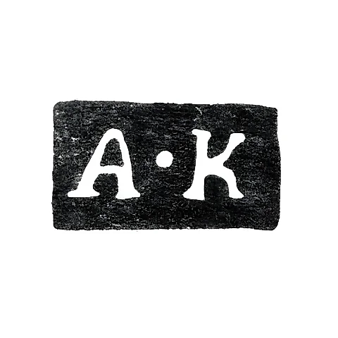 Клеймо мастера Кордес Александр - Ленинград - инициалы "A-K"