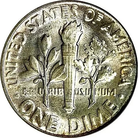 10 Cents 1951, No Mint Mark [USA] — 1