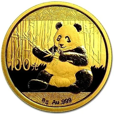 100 юаней 2017, панда [Китай] — 1