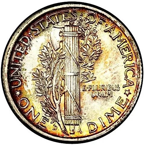 10 Cents 1940, D, Mint Mark "D" - Denver [USA] — 1