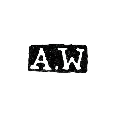 Клеймо мастера Вастен Андерс Александр - Ленинград - инициалы "A.W"