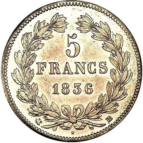 5 Francs 1836 [France] — 1