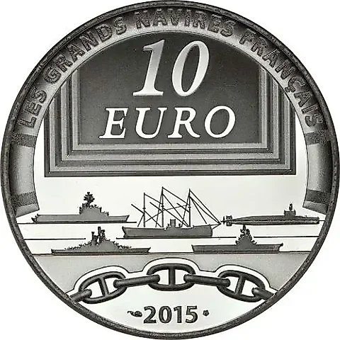 10 евро 2015, крейсер Кольбер [Франция] Proof — 1