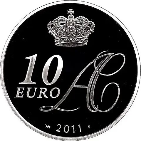 10 Euro 2011, Wedding of Albert II and Wittstock [Monaco] Proof — 1