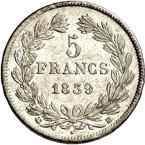 5 Francs 1839 [France] — 1