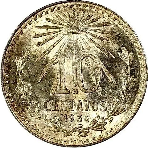 10 Centavos 1934 [Mexico] — 1