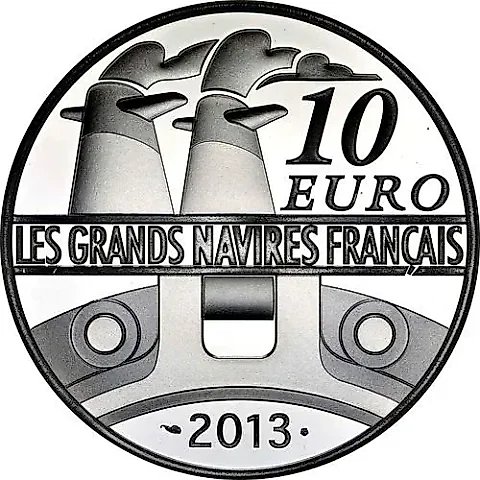 10 Euro 2013, Steamship Amazon [France] Proof — 1