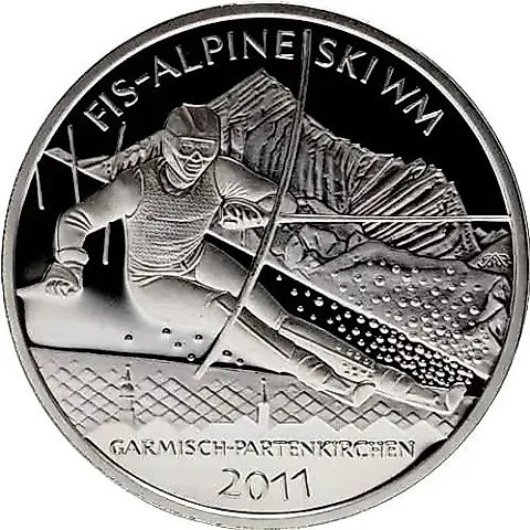 10 евро 2010, A, ЧМ по горным лыжам в Гармиш-Партенкирхене [Германия] — 1
