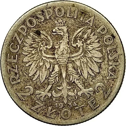 2 злотых 1934, Королева Ядвига [Польша] — 1