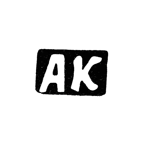 Клеймо мастера Коленов Афанасий Петров - с. Красное - инициалы "АК" - 1898 г.