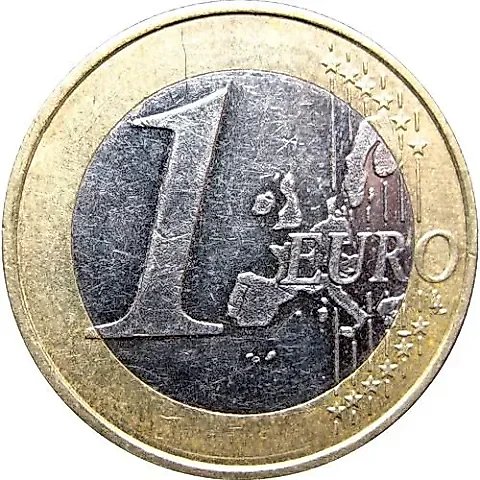 1 евро 2003, A, регулярный чекан Германии, знак монетного двора: "A" - Берлин [Германия] — 1