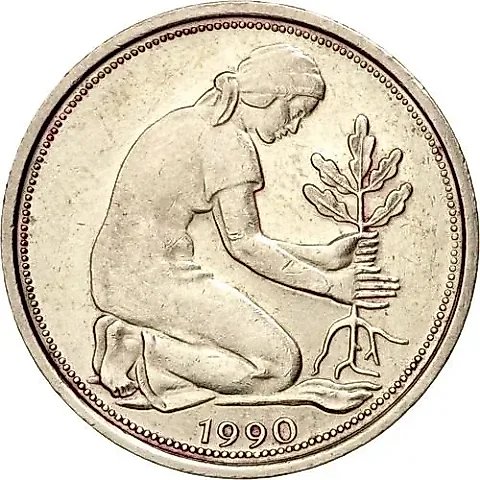 50 Pfennig 1990, A, Mint Mark: "A" - Berlin [Germany / FRG] — 1